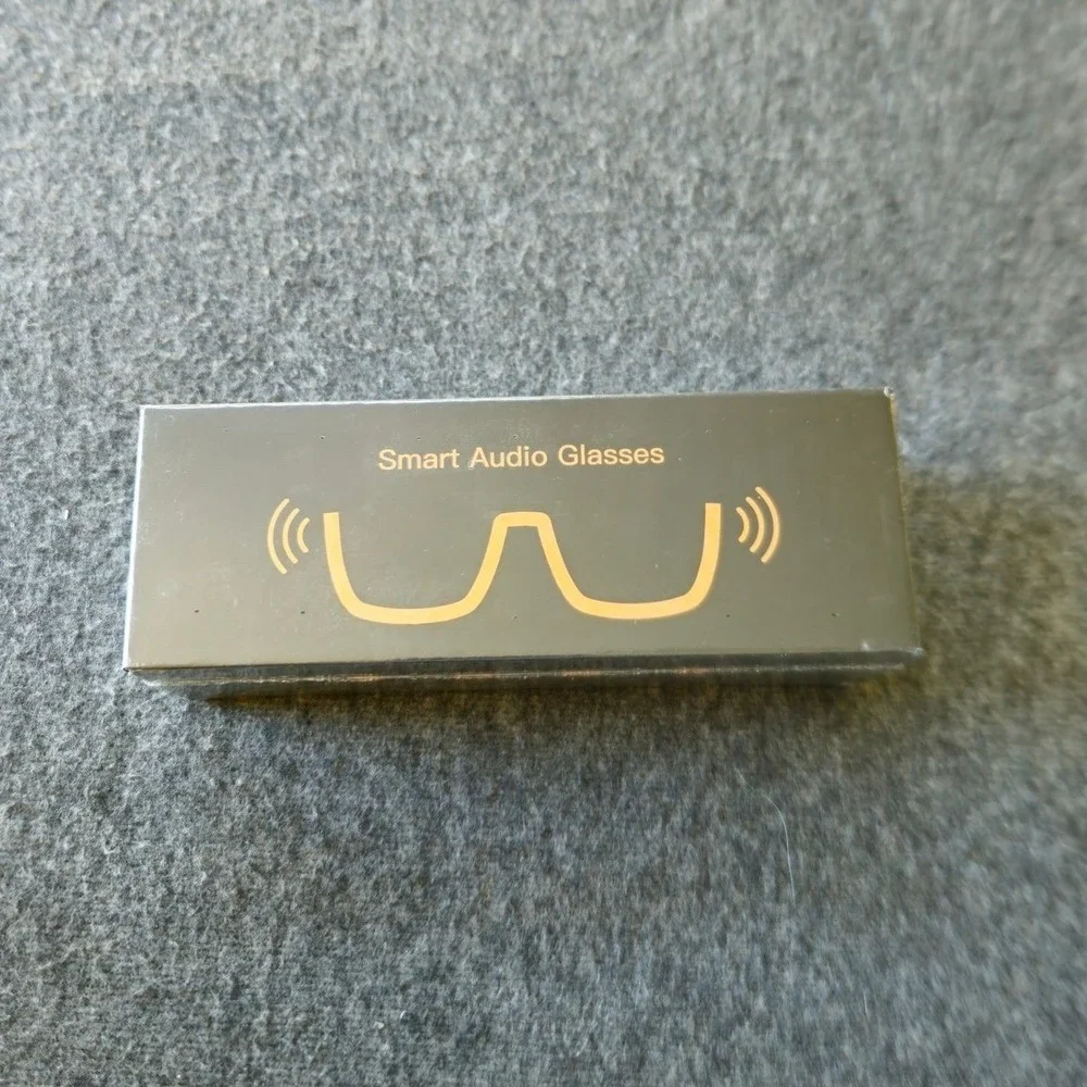 New! Smart Audio Glasses Bluetooth Wireless Music Voice‎ Assistant TR90 Black